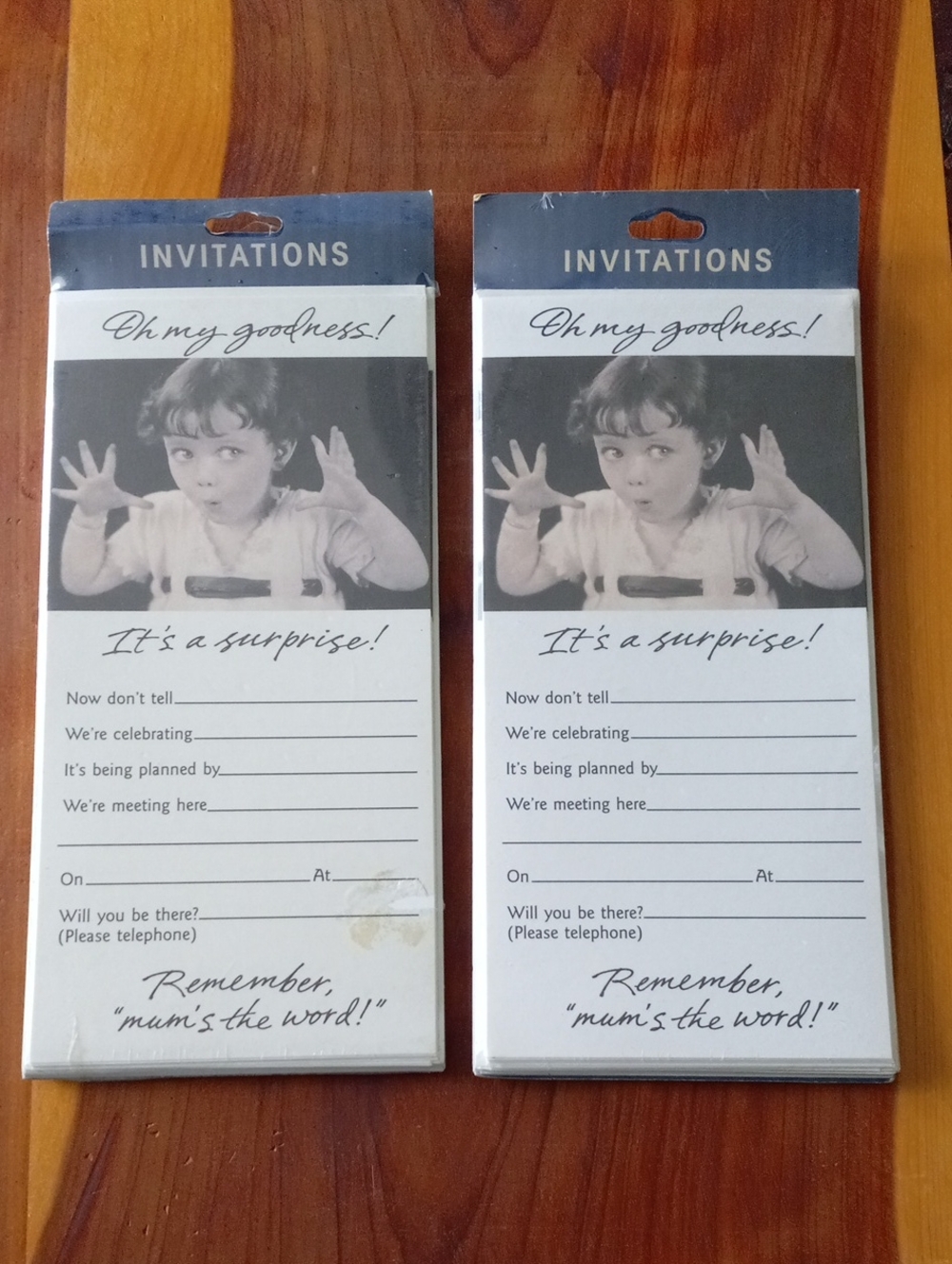 Oh My Goodness! Surprise Party Invitations - White